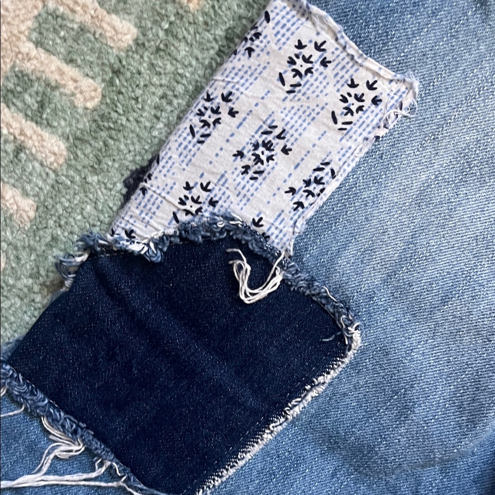 BDG Patchwork Flare Jeans - Multicolor and Blue - image 3